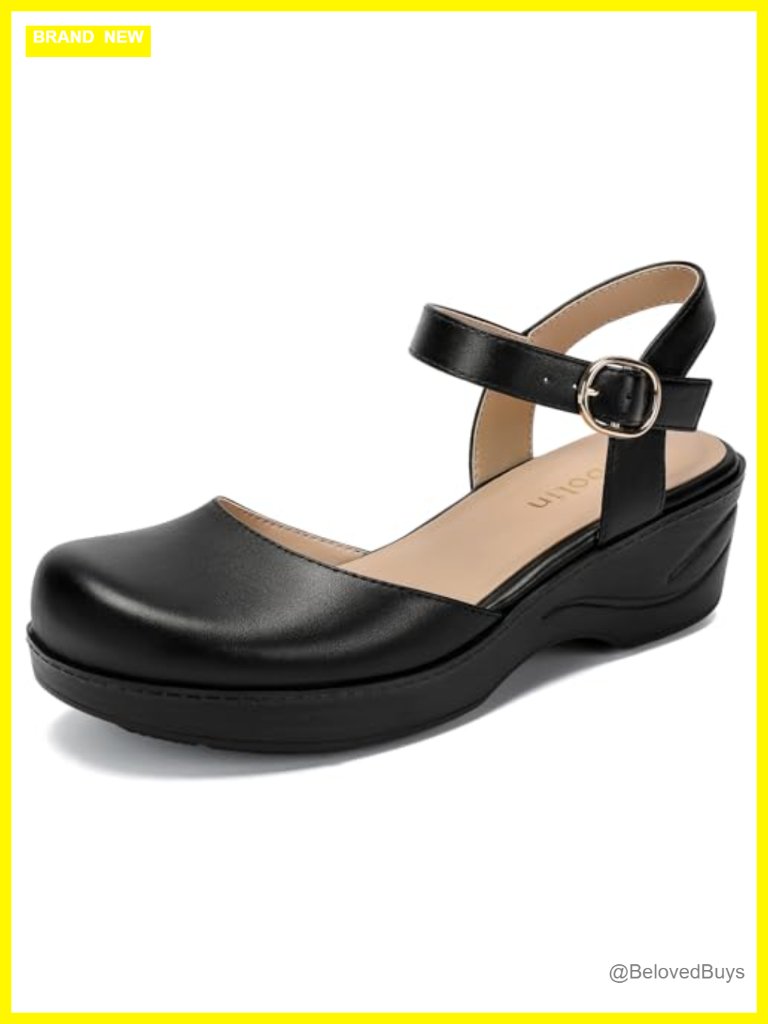 Closed Toe Sandals With Arch Support Non Slip Rocker Sole